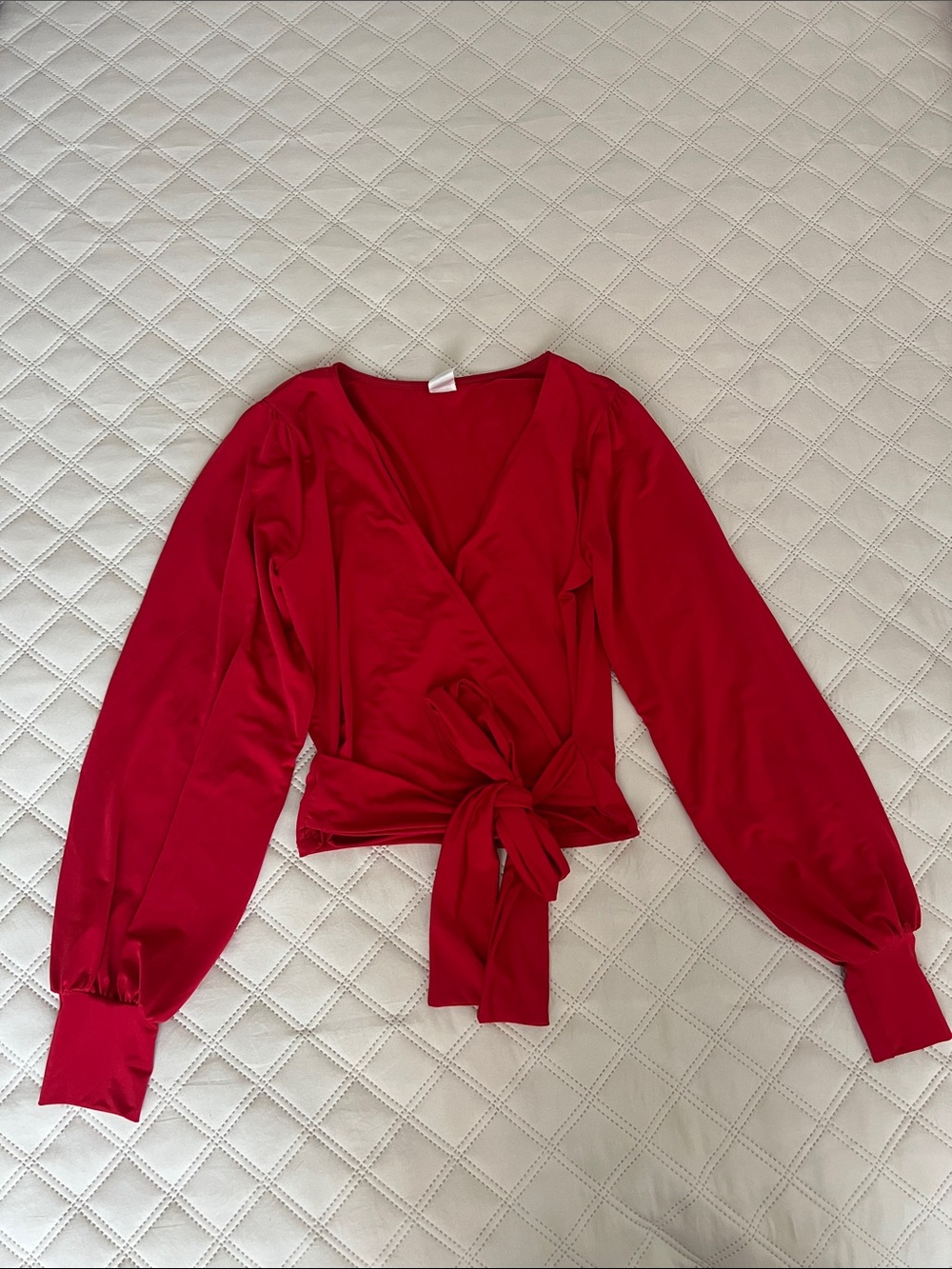 Windsor Crimson Wrap Tie Blouse